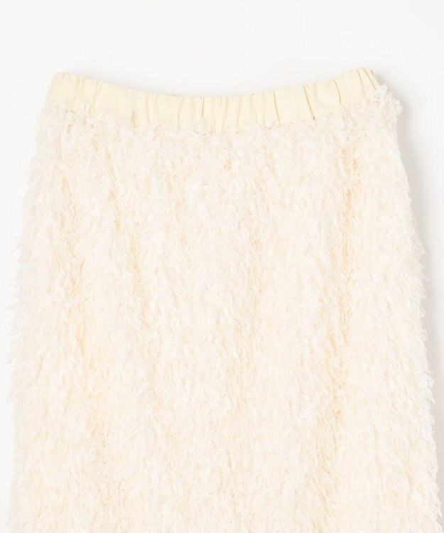 NAVE 【Nave・洗える】フェザーフリンジ スカート アイボリー系