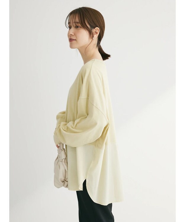 Green Parks ピグメントドッキングスリットデザインチュニック Lime Green