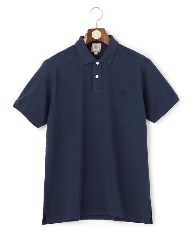 J.PRESS MEN コットンカノコオーバーダイ ポロシャツ ネイビー系