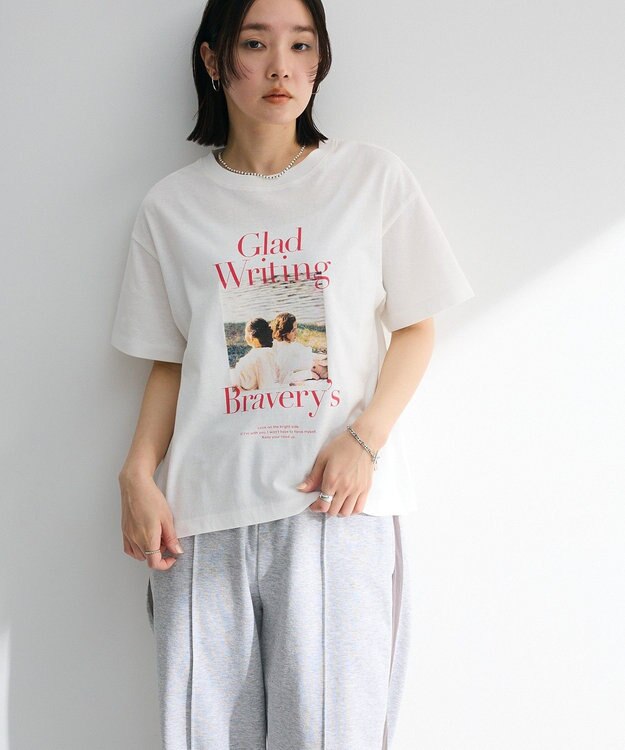 Green Parks フォトプリントボックスＴシャツ Off White