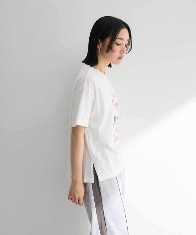 Green Parks フォトプリントボックスＴシャツ Off White