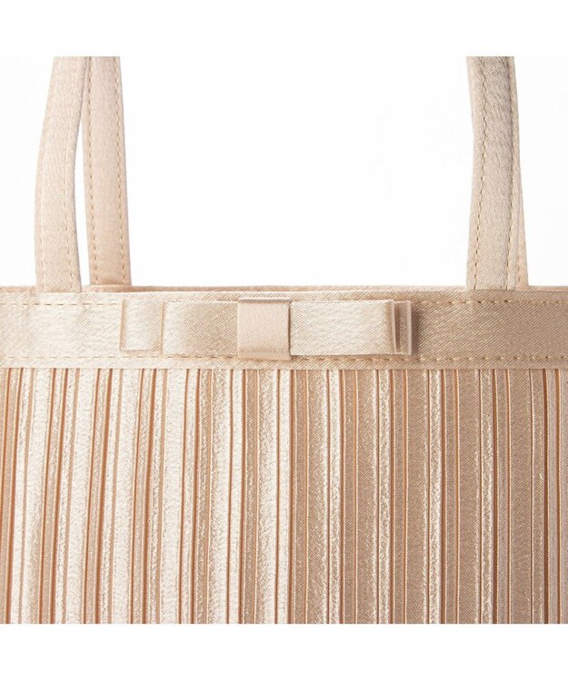 UNBILLION カシュカシュ cachecache / サテンプリーツサブバッグ ベージュ