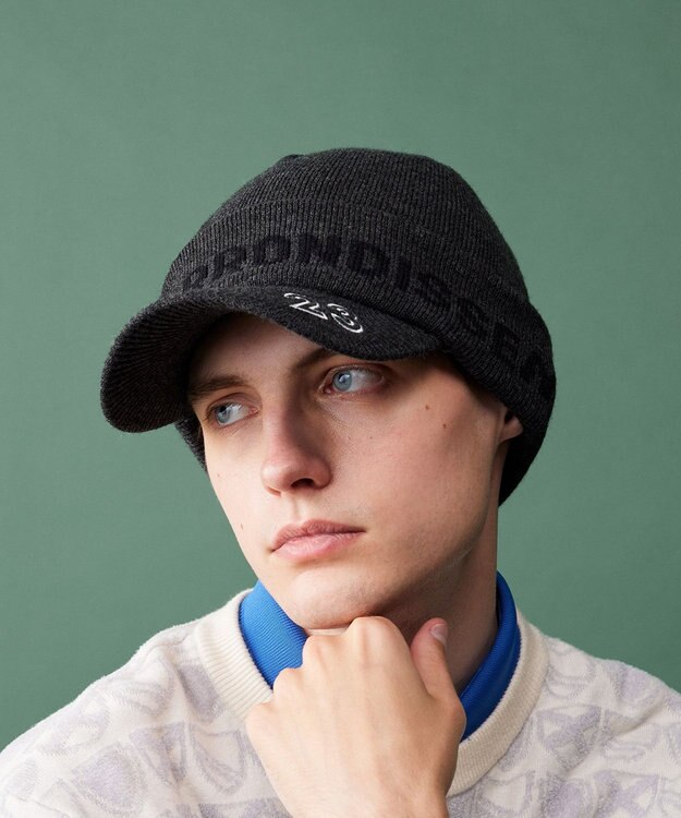 23区GOLF 【UNISEX】ツバ付きニット帽 グレー系
