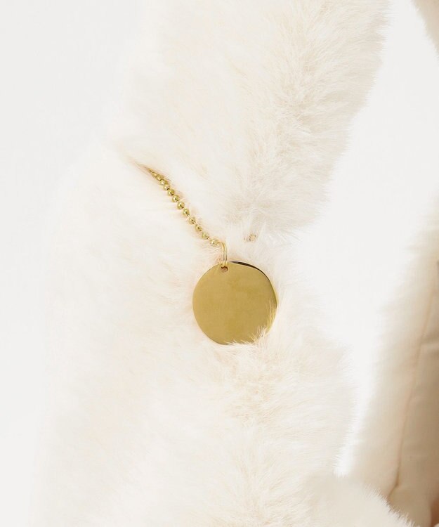 Feroux フェイクファーミニ バッグ アイボリー系