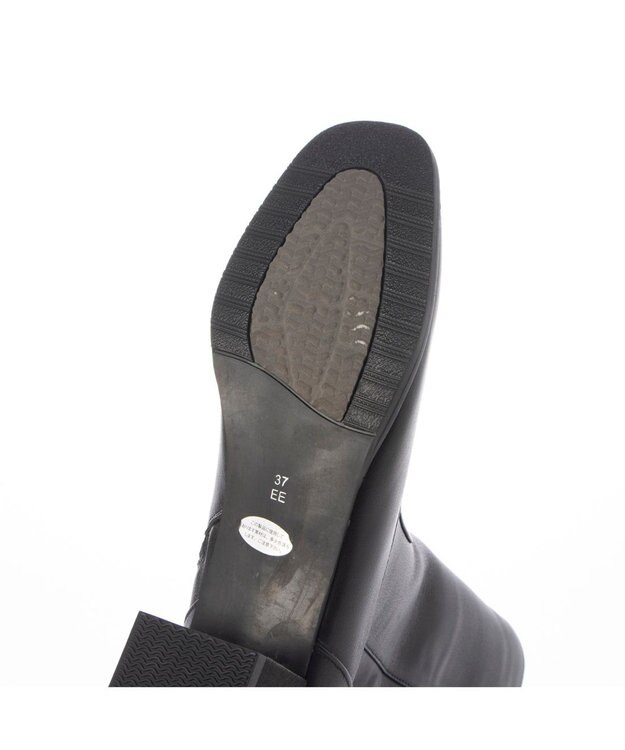 ing <ing>チャンキーヒールショートブーツ ブラック