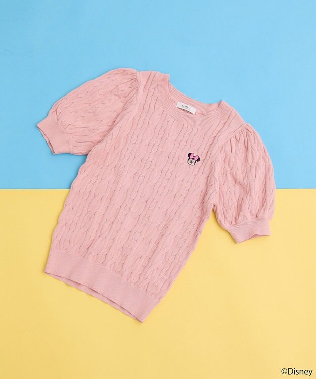 earth music&ecology Ｄｉｓｎｅｙ×Ｓｅｉｊｉ　Ｍａｔｓｕｍｏｔｏ刺繍ニット Pink