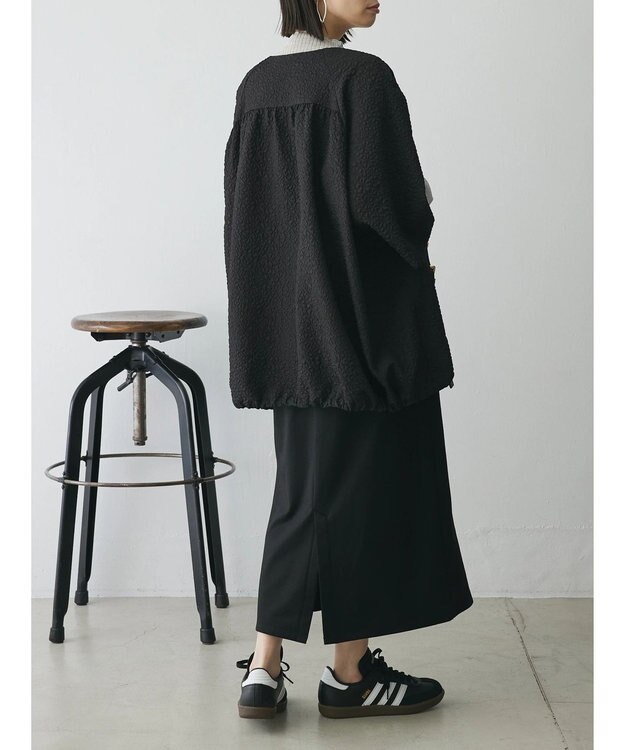 Green Parks AnriettMusee フロントジップジャガードブルゾン Black