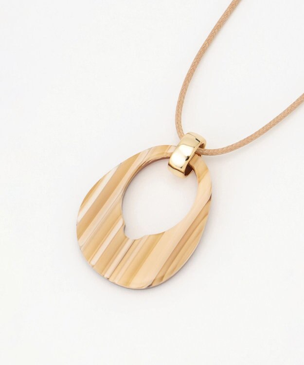 自由区 リバーシブルオーバル ネックレス シナモン