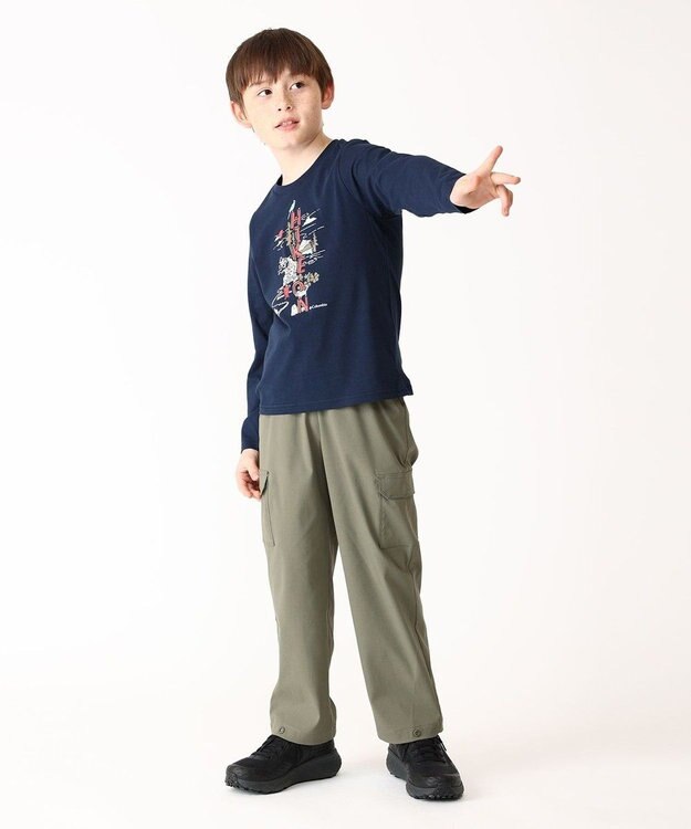Columbia Columbia/ 【KIDS】ドブソンパスロングスリーブグラフィックTシャツ /コロンビア Collegiate Navy、 Hike On