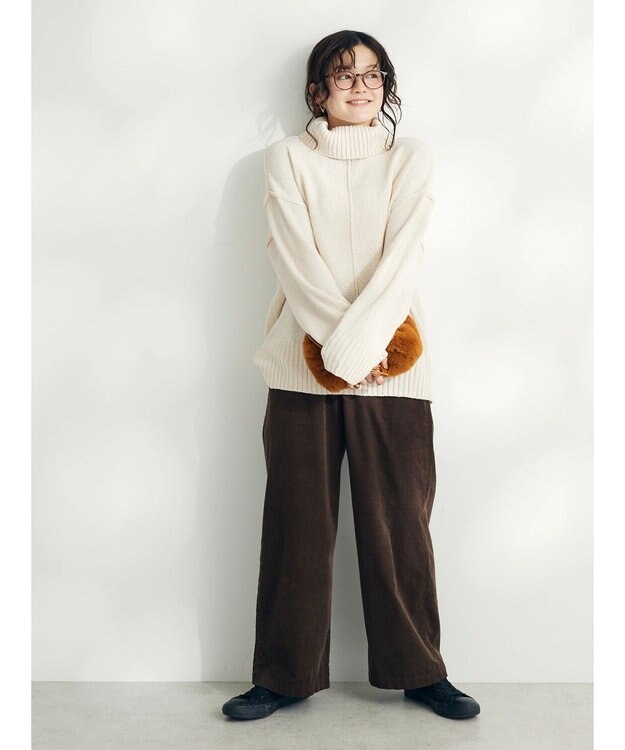 CRAFT STANDARD BOUTIQUE センタータックニットプルオーバー Ivory