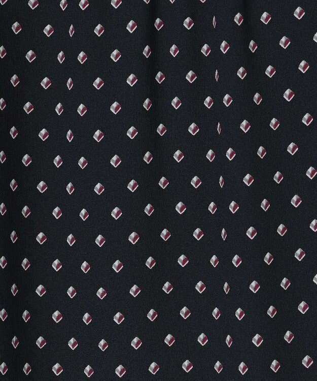 J.PRESS LADIES L 【洗える】ジオメトリックプリント ワンピース ブルーグレープリント系