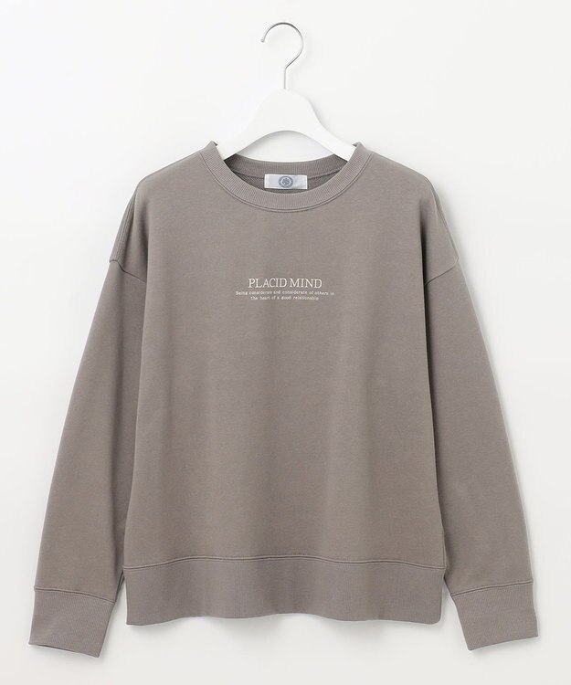 J.PRESS LADIES ロゴ 裏毛 カットソー ブラウン系