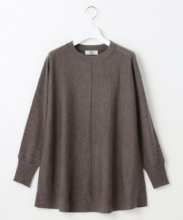 J.PRESS LADIES 【洗える】EASY WOOL チュニック ニット ブラウン系