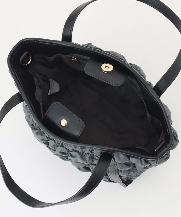 LA BAGAGERIE ポップコーンキルト2WAYトート Sサイズ ダークグレー