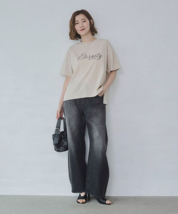 WEGO 【2026春夏新作】接触冷感プリントロゴT ベージュ