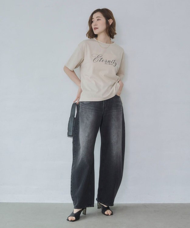 WEGO 【2026春夏新作】接触冷感プリントロゴT ベージュ