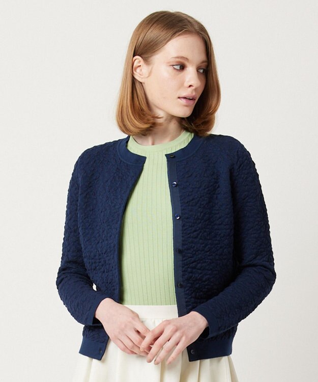 TOCCA 【洗える】FLUFF FLOWERS カーディガン ネイビー系