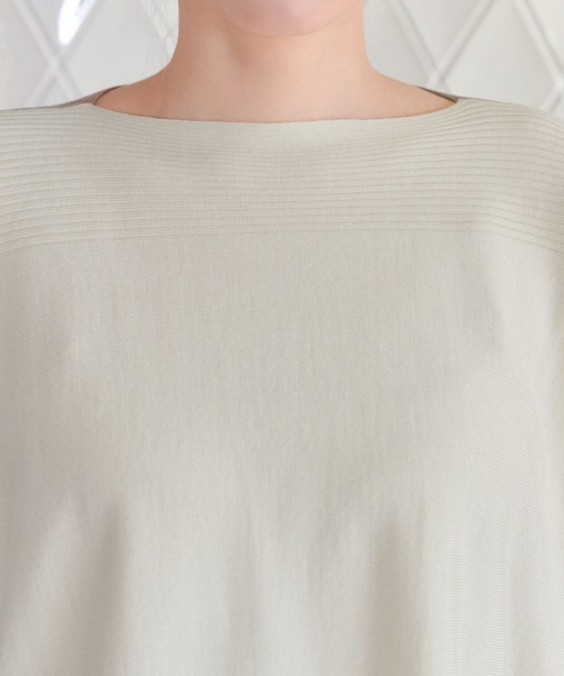 Tiaclasse 前後2wayバイカラーニットプルオーバー アイボリー