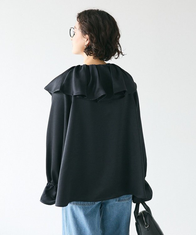 CRAFT STANDARD BOUTIQUE フリル衿ブラウス Black