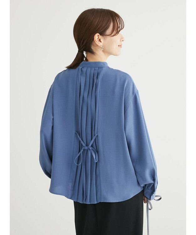 Green Parks ・ＥＬＥＮＣＡＲＥ　ＤＵＥ　バックプリーツブラウス Blue