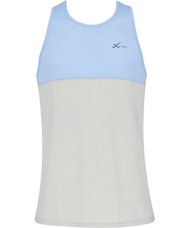 CW-X 【UNISEX】 CW-X ランニングシャツ メッシュ素材 涼しい着ごこち スポーツウェア ノースリーブ ユニセックス DLR160 /ワコール サックス