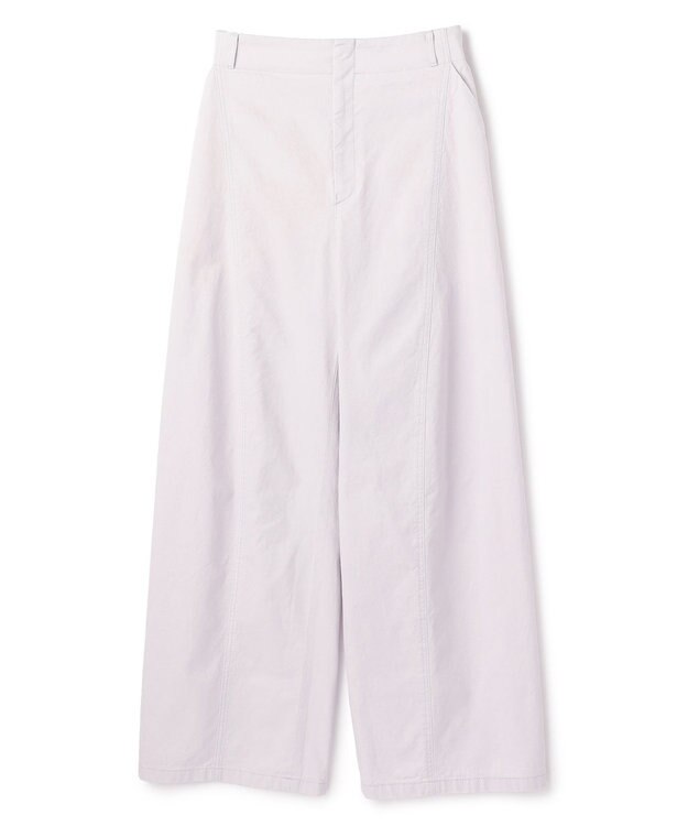 BEIGE， PREHNA / コットンツイル カービーシームワイドパンツ Lilac