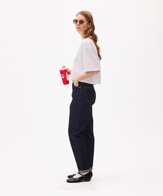 LENO EMBROIDERY  T-SHIRT / 刺繍Tシャツ WHITE×RED