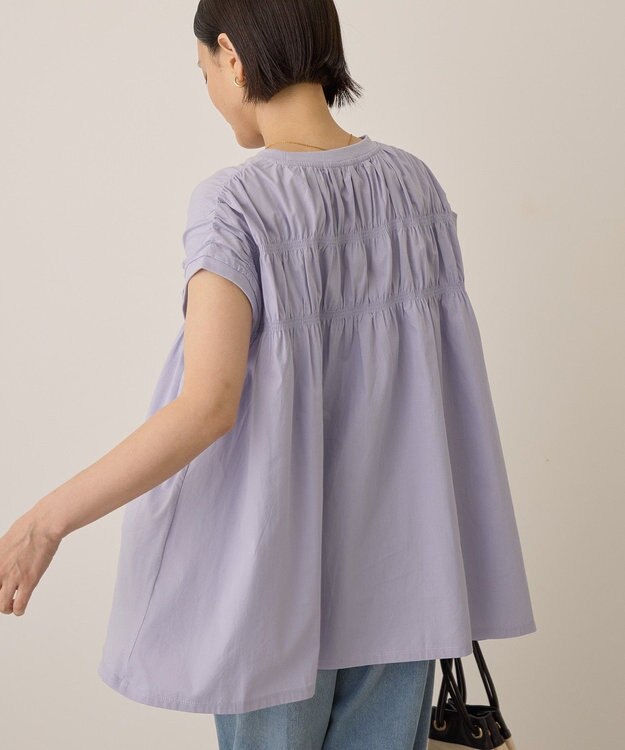 AMERICAN HOLIC シャーリング半袖フレアプルオーバー Lavender