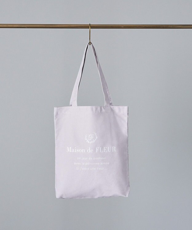 Maison de FLEUR EC限定ブランドロゴプリントキャンバストート Gray