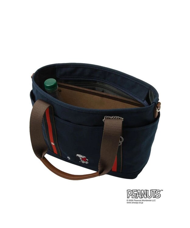 CLATHAS SNOOPYキャンパス ２wayトートバッグ（大） ネイビー