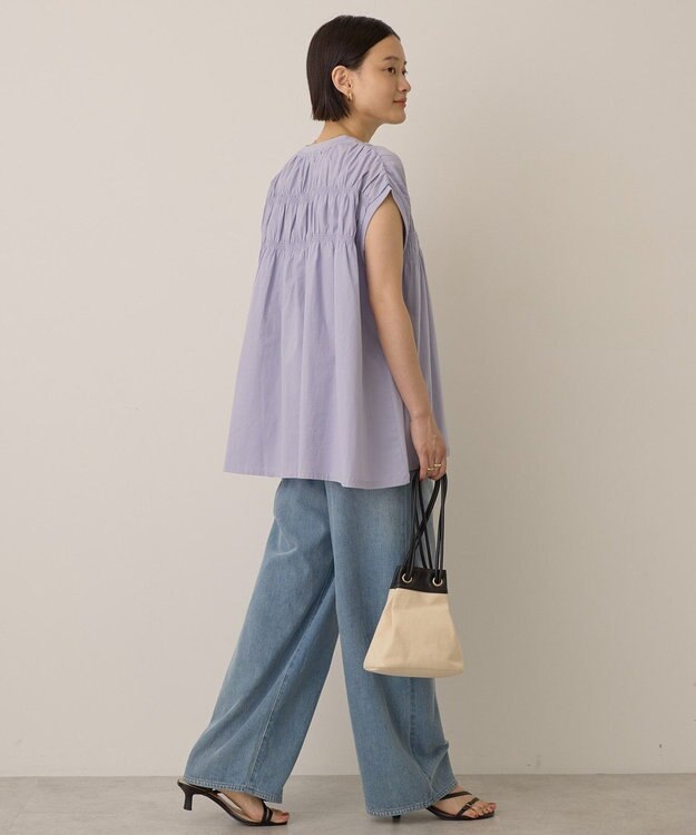 AMERICAN HOLIC シャーリング半袖フレアプルオーバー Lavender