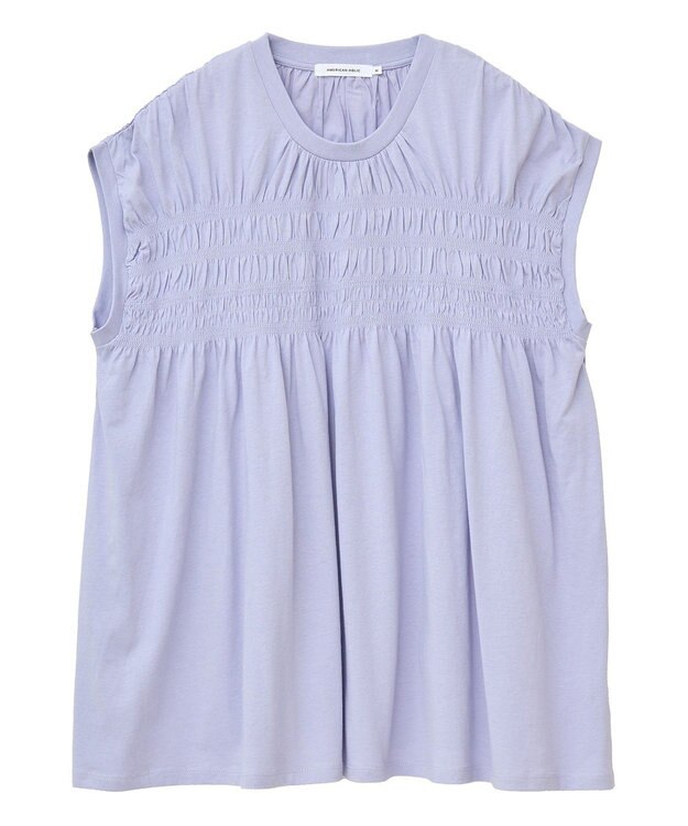 AMERICAN HOLIC シャーリング半袖フレアプルオーバー Lavender