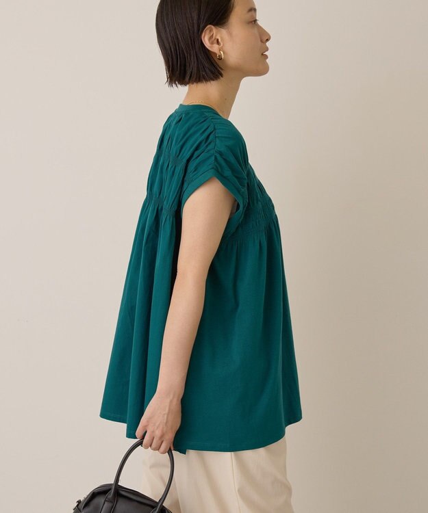 AMERICAN HOLIC シャーリング半袖フレアプルオーバー Green