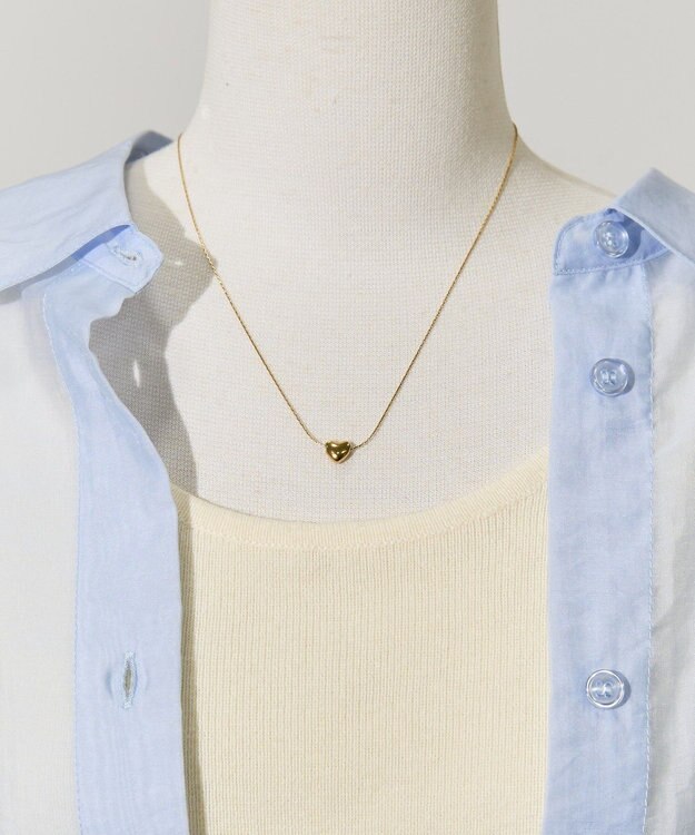 AMERICAN HOLIC ステンレス　シンプルハートネックレス Gold