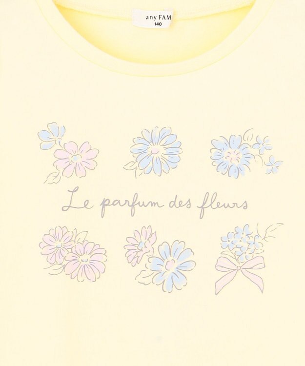 ANY KIDS 【WEB限定】7days プリント 長袖Tシャツ クリーム×フラワー