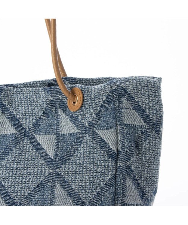 UNBILLION cachecache 加工デニムトートバッグ ブルー