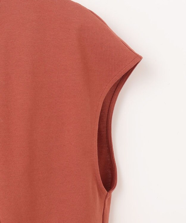 23区 【洗える】ドライコットンジャージー レイヤードワンピース テラコッタ系