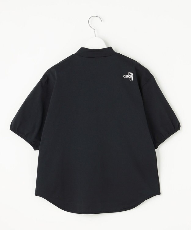 PW CIRCULUS 再入荷！【UV遮蔽率99% UVカット / 速乾 / ストレッチ】【WOMEN】パフスリーブモックネックT ゴルフウェア レディース ブラック系