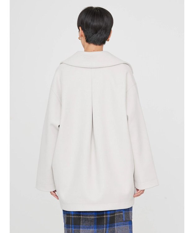 AMERICAN HOLIC 中空ＦＩＢＥＲコクーンミディコート Light Gray