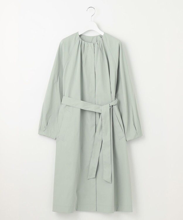 自由区 L 【洗える】メモリーノーカラー コート ミント