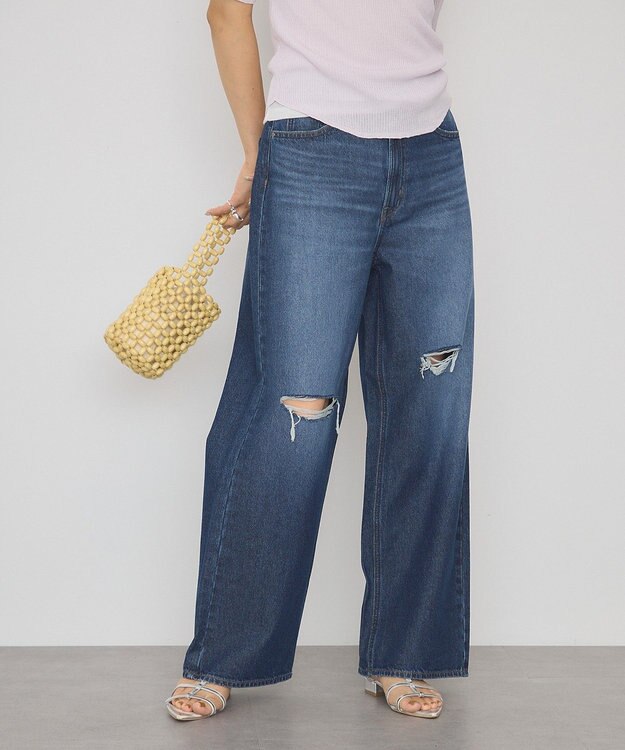 AMERICAN HOLIC ダメージワイドデニム Indigo