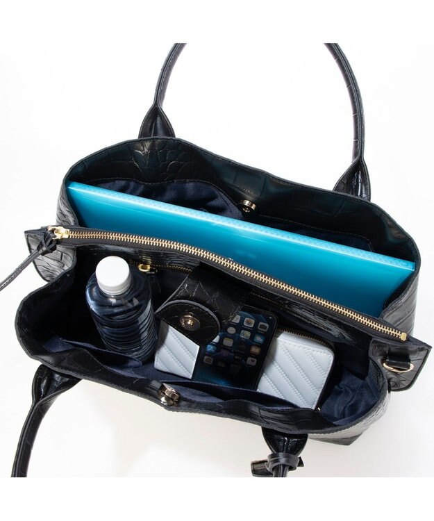 UNBILLION ペルケ perche / WEB直営限定・牛革ユーティリティA4・2wayトートバッグ ブラック