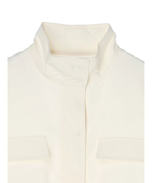 earth music&ecology ミリタリースタンドカラーベスト Off White