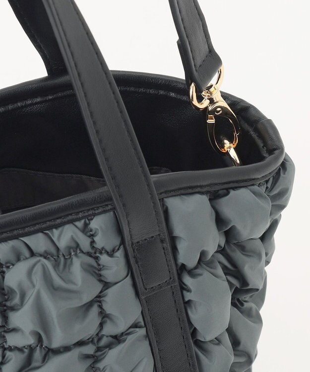 LA BAGAGERIE ポップコーンキルト2WAYトート Sサイズ ダークグレー