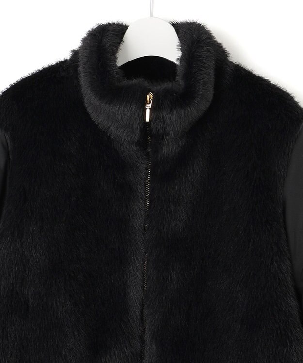 23区 ECOPEL エコファーコンビ ダウンコート ブラック系