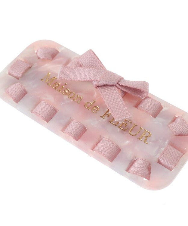 Maison de FLEUR クロッシェリボンクリップ Pink