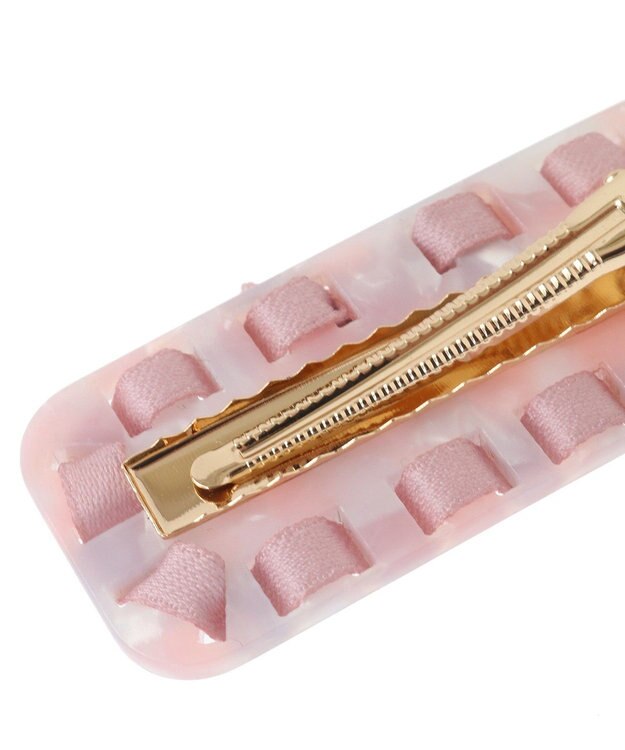 Maison de FLEUR クロッシェリボンクリップ Pink