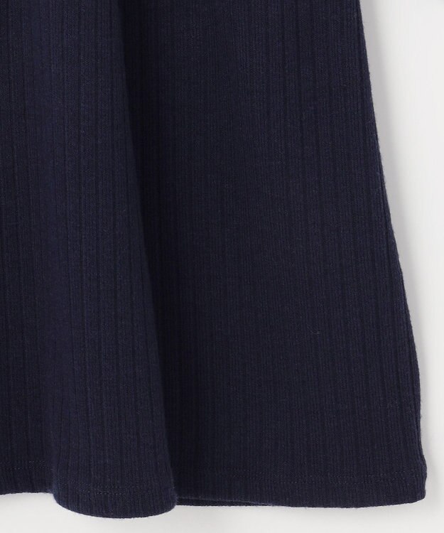 組曲 KIDS 【150-160㎝】バイカラーニットソー ワンピース ネイビー系