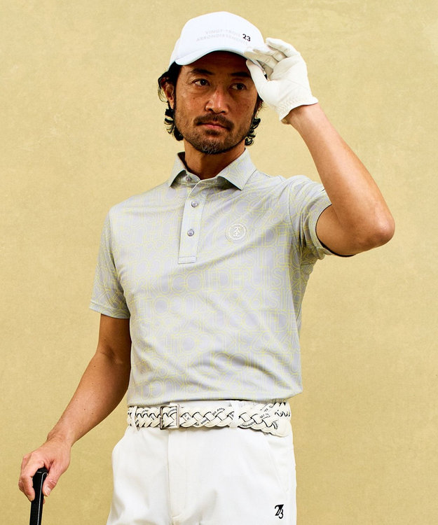 23区GOLF 【MEN】ロゴグラフィック ポロシャツ ライトグレー系5