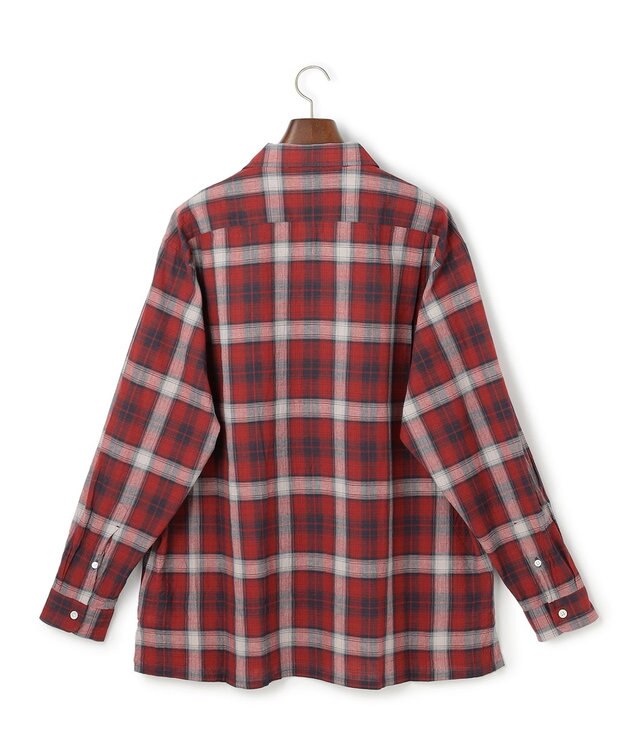 J.PRESS MEN 【J.PRESS ORIGINALS】【UNISEX】Indian Madras Open Shirts / Baggy-Fit レッド系4